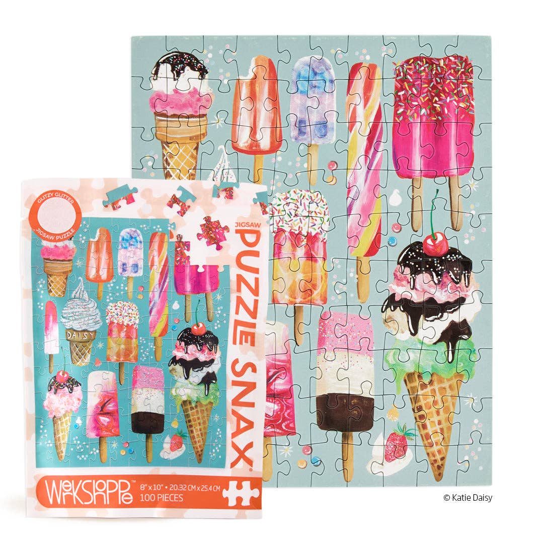 Jigsaw Puzzle - 100 Piece - Ice Cream & Pops - Gift & Gather