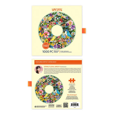 Jigsaw Puzzle - 1000 Piece - Spring Floral Wreath - Gift & Gather