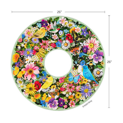 Jigsaw Puzzle - 1000 Piece - Spring Floral Wreath - Gift & Gather