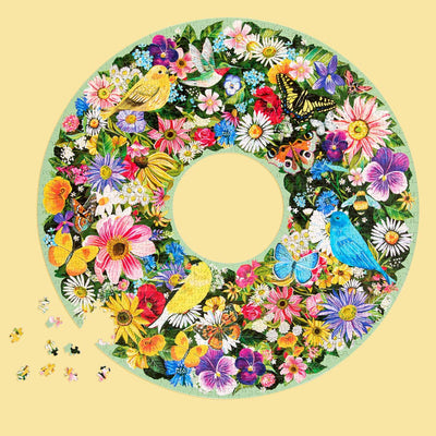 Jigsaw Puzzle - 1000 Piece - Spring Floral Wreath - Gift & Gather