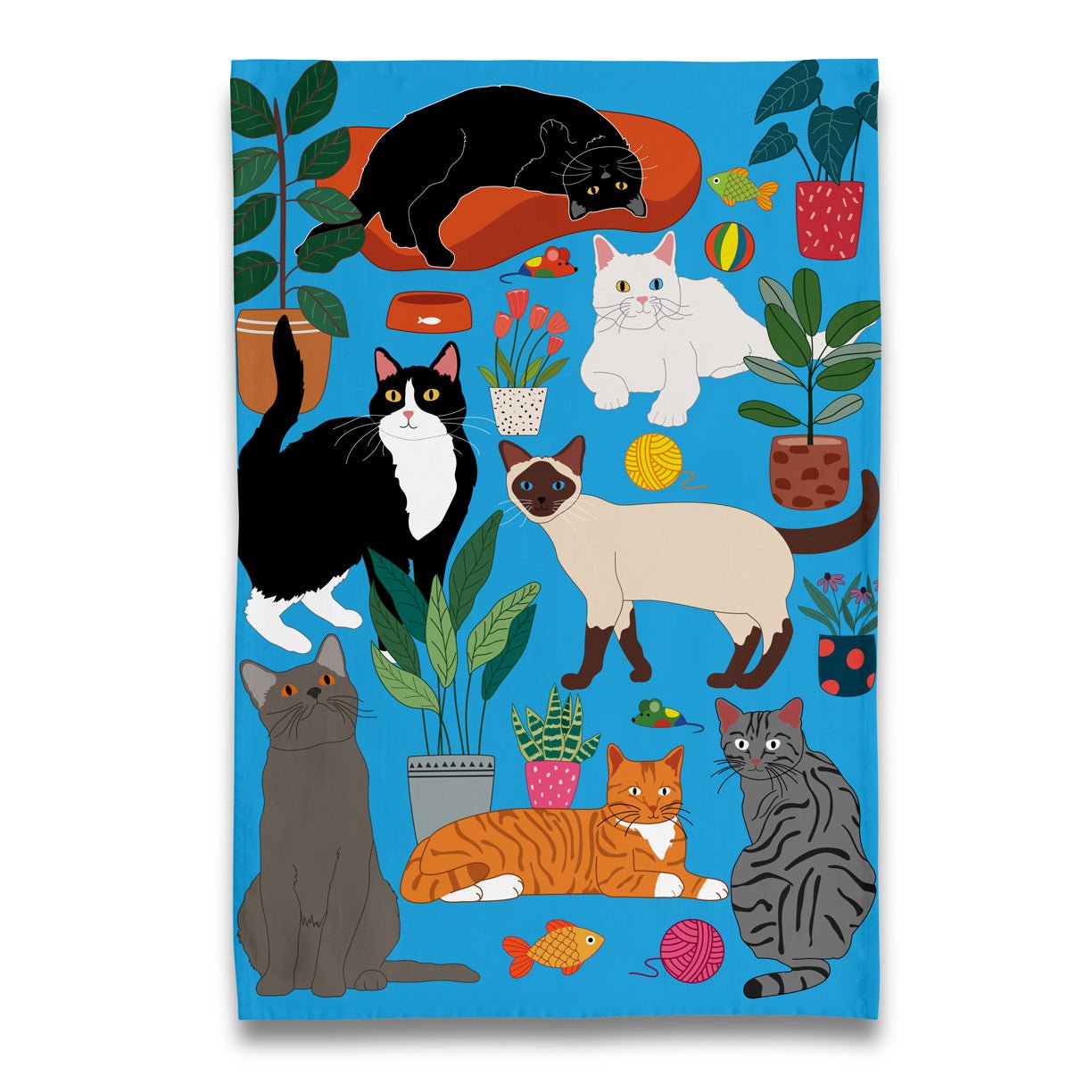Kitchen Towel - At Home With Cats - Gift & Gather