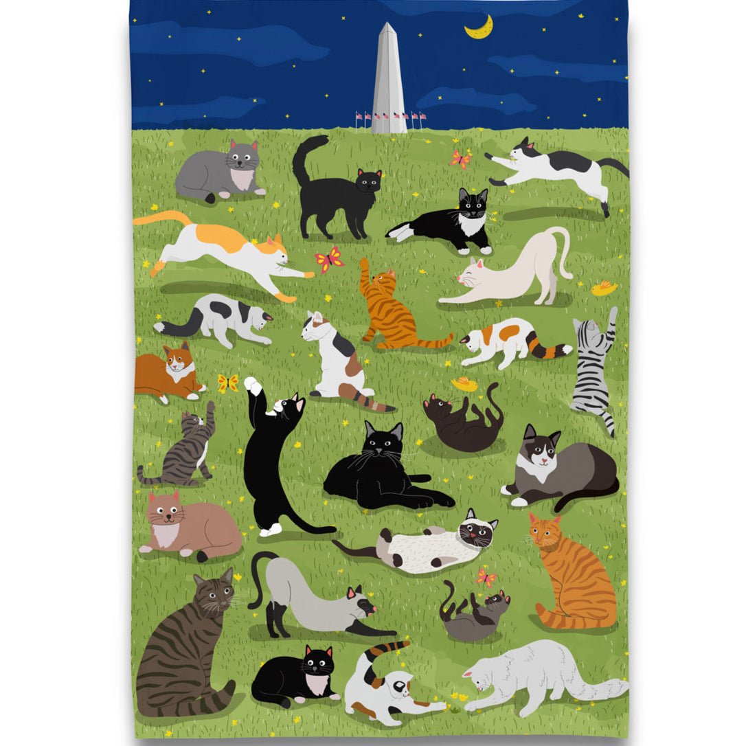 Kitchen Towel - Cats At National Mall - Gift & Gather