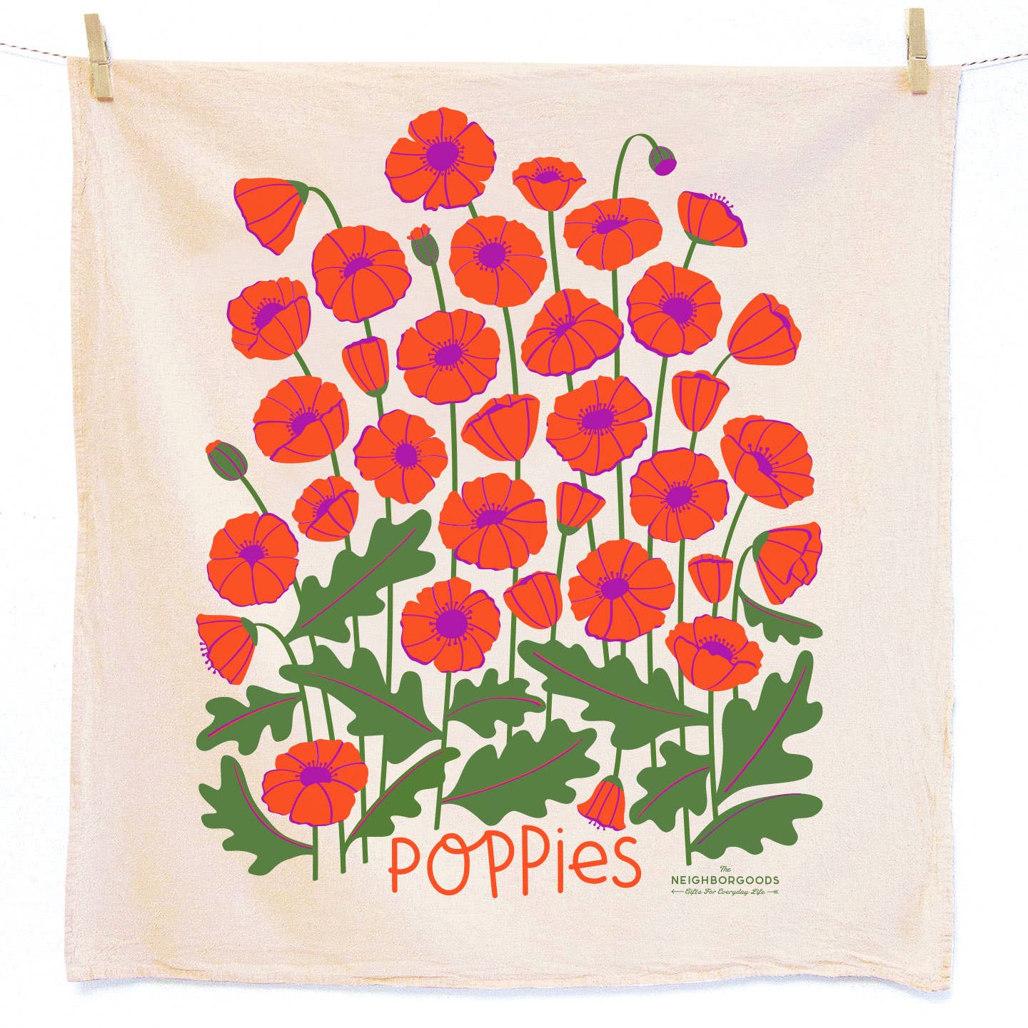 Kitchen Towel - Poppies - Gift & Gather