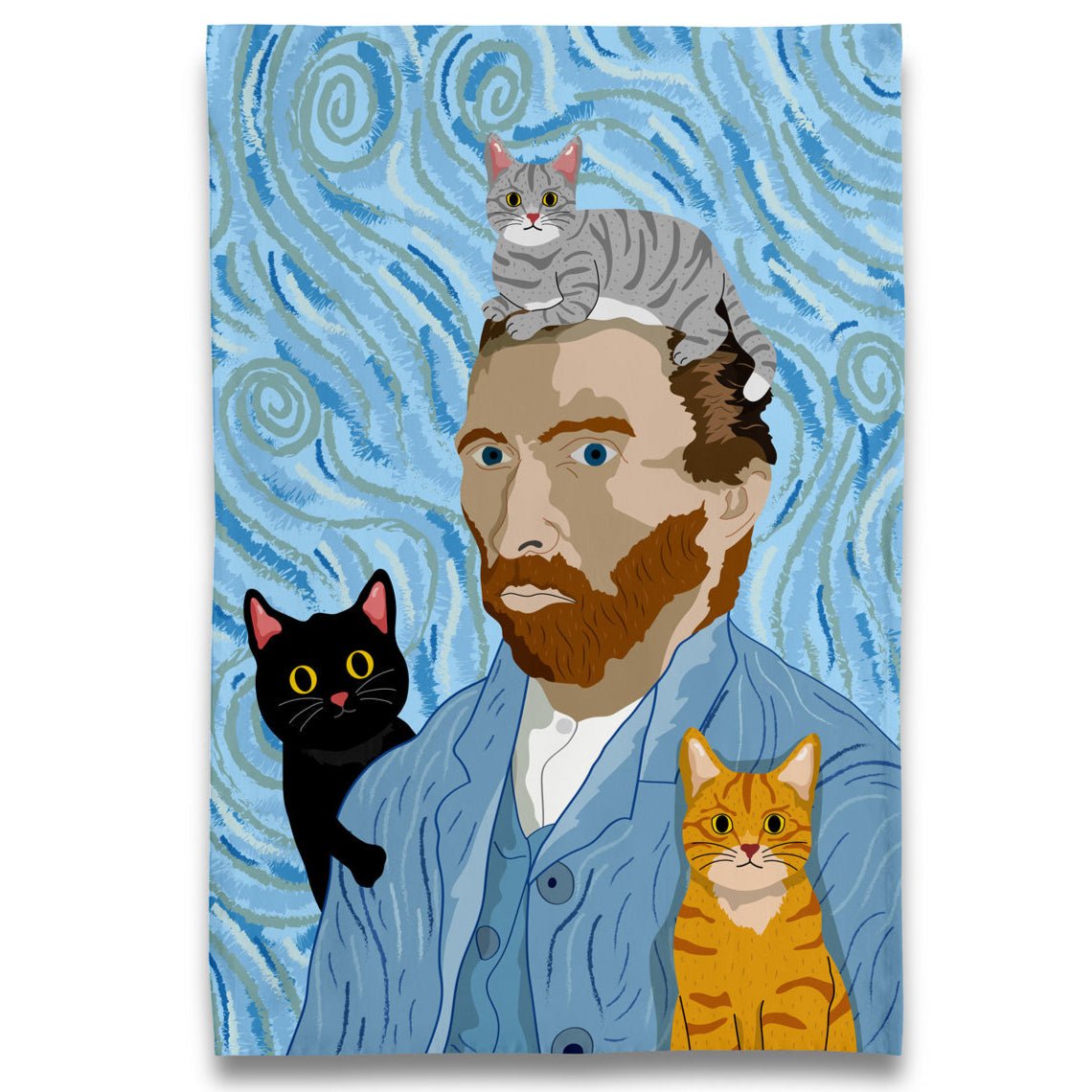 Kitchen Towel - Van Gogh & Cats - Gift & Gather
