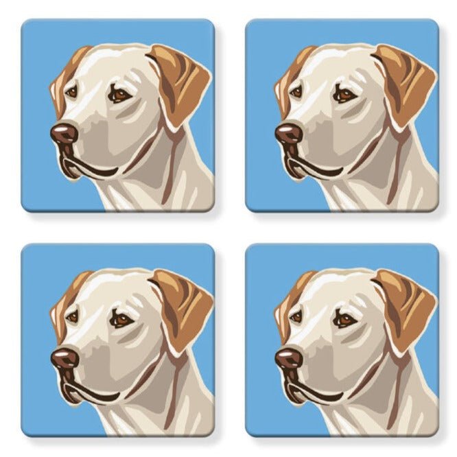 MDF Coaster - Set of 4 - Yellow Lab - Gift & Gather