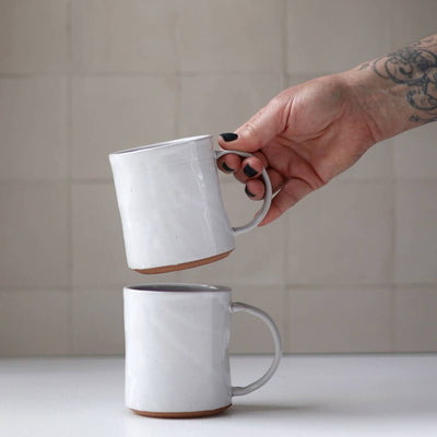 Mug - Minimalist Coffee Cup - White - Gift & Gather