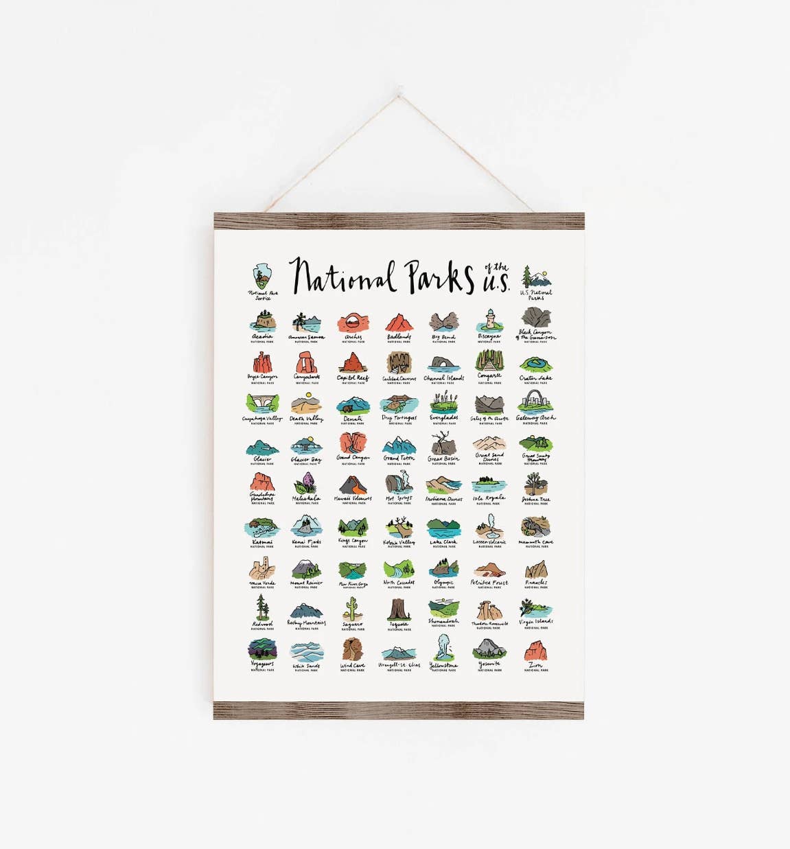 National Parks paint by number kit - Gift & Gather