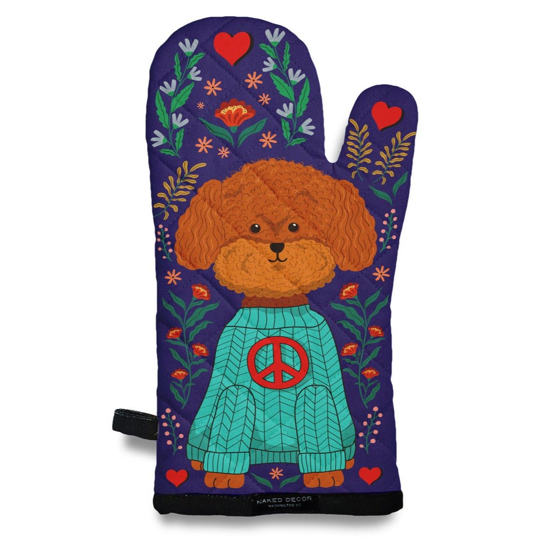 Oven Mitt - Peace Love Poodle - Gift & Gather