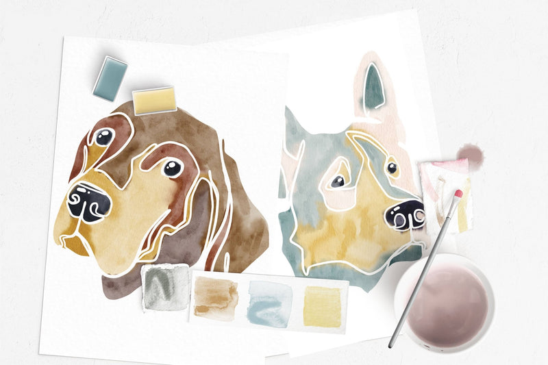 Painted Pups watercolor painting kit - Gift & Gather