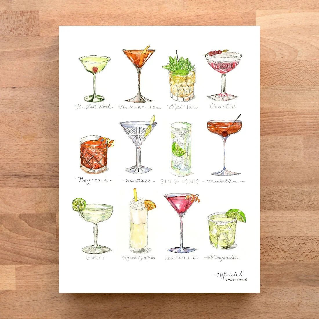 Print - 12 Cocktails - Gift & Gather