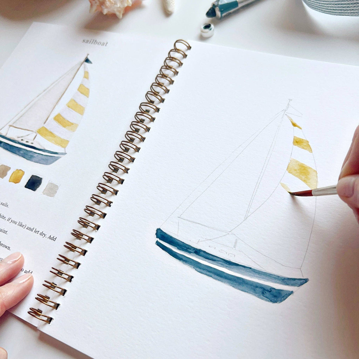 Seaside watercolor workbook - Gift & Gather