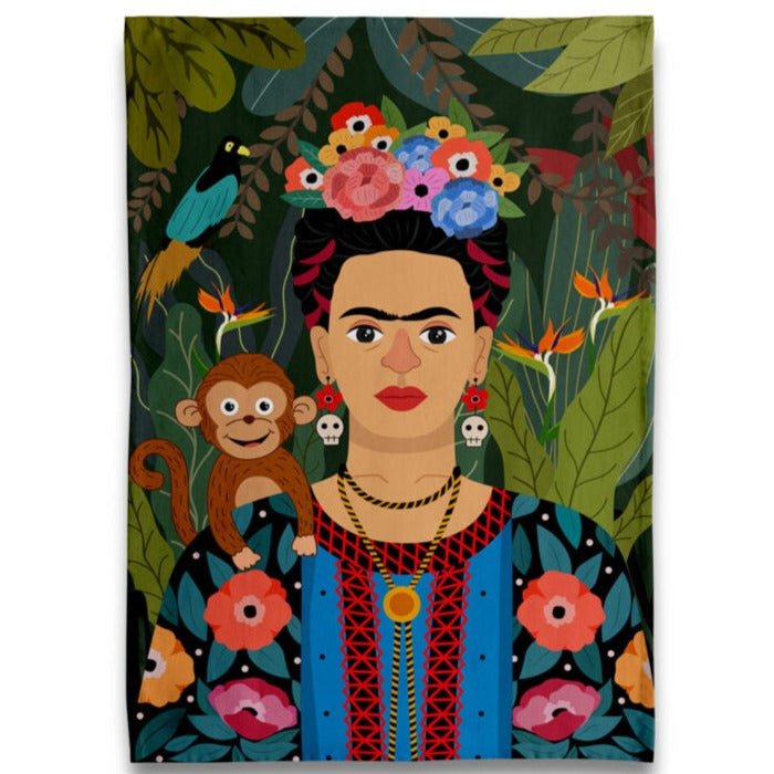 Tea Towel - Frida With Monkey - Gift & Gather