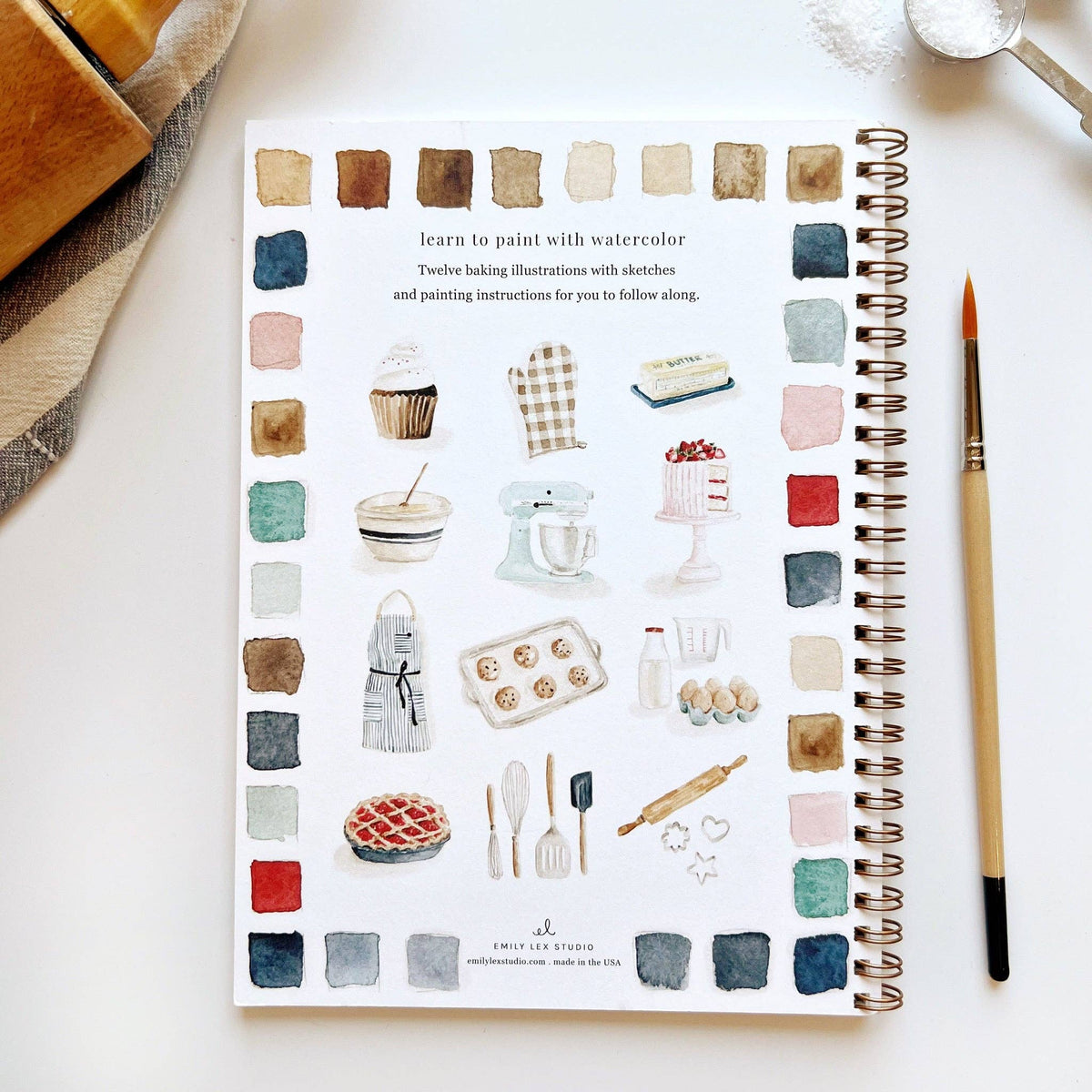 Watercolor Workbook - Baking - Gift & Gather