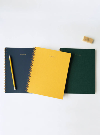 3 Subject Notebook: Lined - Cobalt Yellow - Gift & Gather