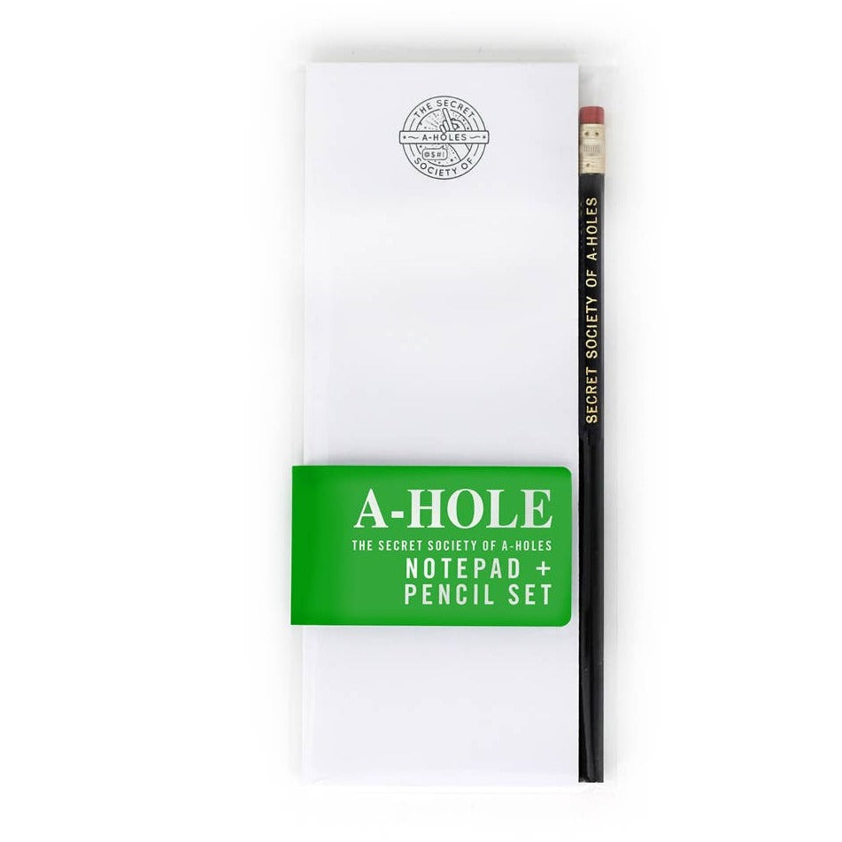 A-hole Note Pad + Pencil - Gift & Gather
