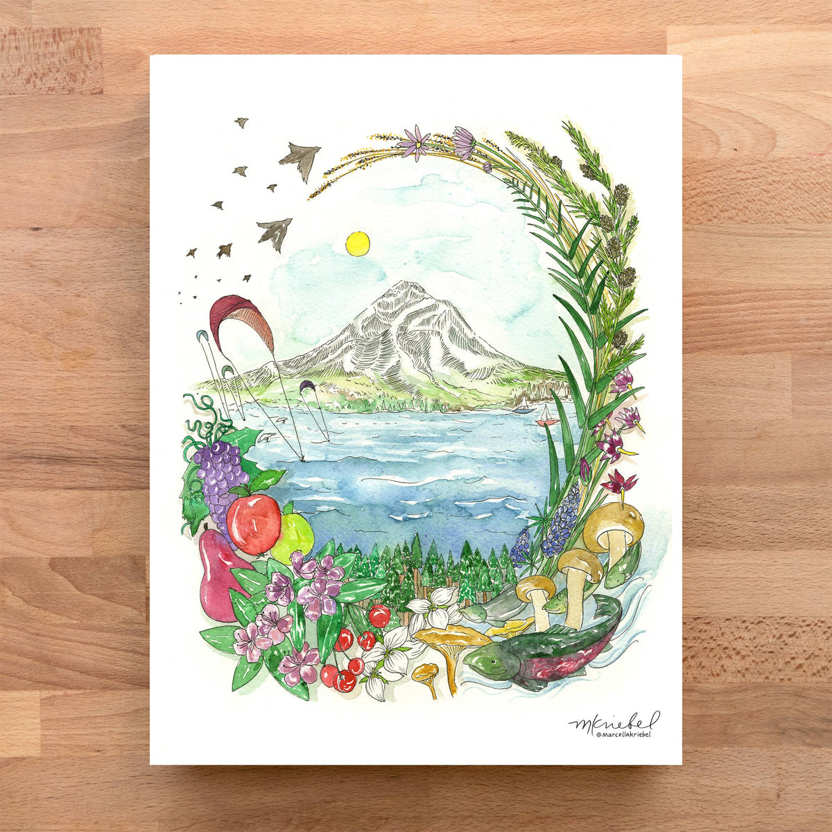 Art Print - Mount Hood and the Columbia River Gorge - Gift & Gather