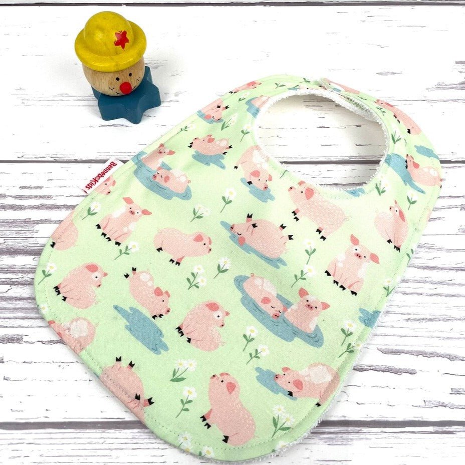 Baby Bib - Green Pig - Gift & Gather