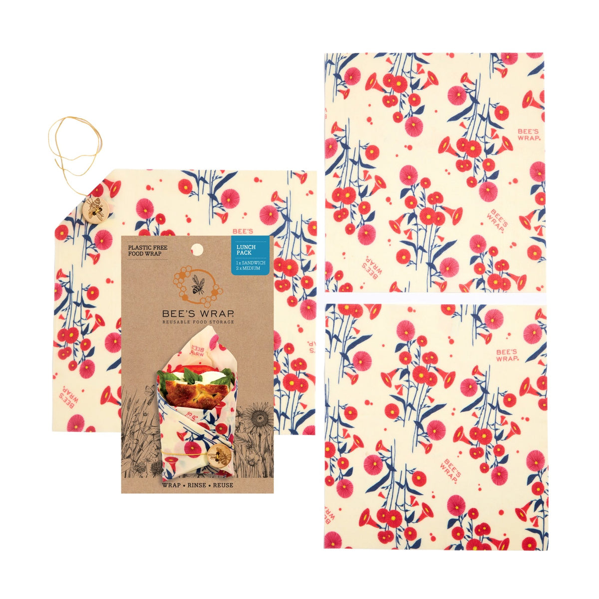 Bee's Wrap - Lunch Pack - Full Bloom Print - Gift & Gather