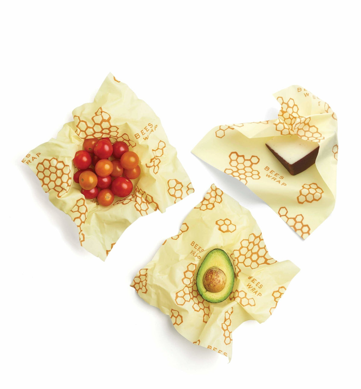 Bee's Wrap - Pack of 3 - Medium - Honeycomb Print - Gift & Gather