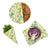 Bee's Wrap - VEGAN - Assorted Sizes - Pack of 3 - Herb Garden Print - Gift & Gather