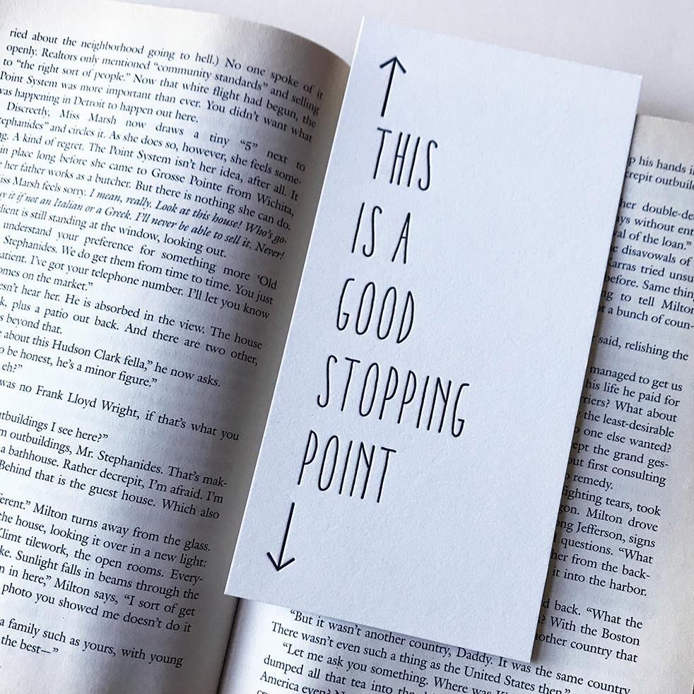 Bookmark - Stopping Point - Gift & Gather