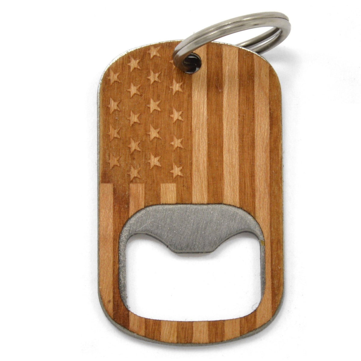 Bottle Opener Keychain - US Flag - Gift & Gather