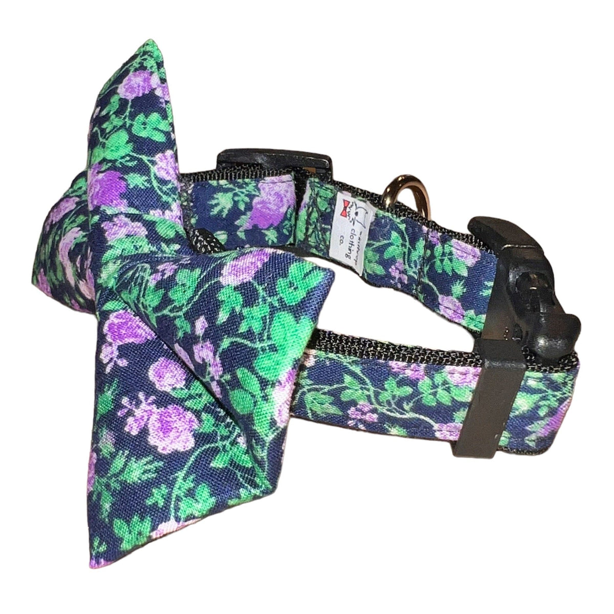 Bow Tie & Collar Set - Navy & Purple Floral - Gift & Gather
