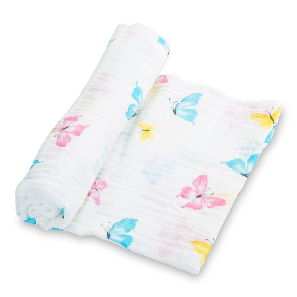 Butterfly Kisses Baby Swaddle Blanket - Gift & Gather