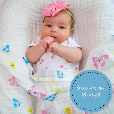 Butterfly Kisses Baby Swaddle Blanket - Gift & Gather