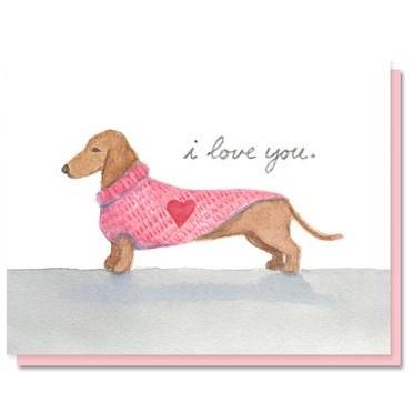 Card - Dachshund (I love you) - Gift & Gather