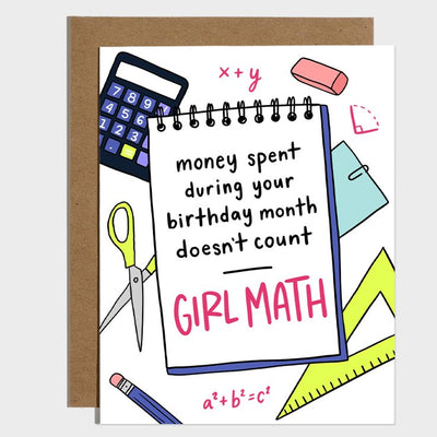 Card - Girl Math - Gift & Gather