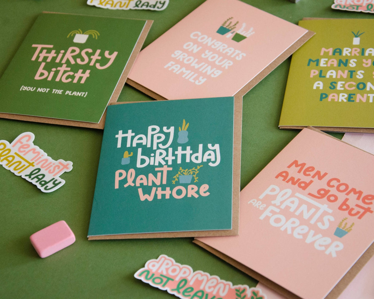 Card - Happy Birthday Plant Whore - Gift & Gather