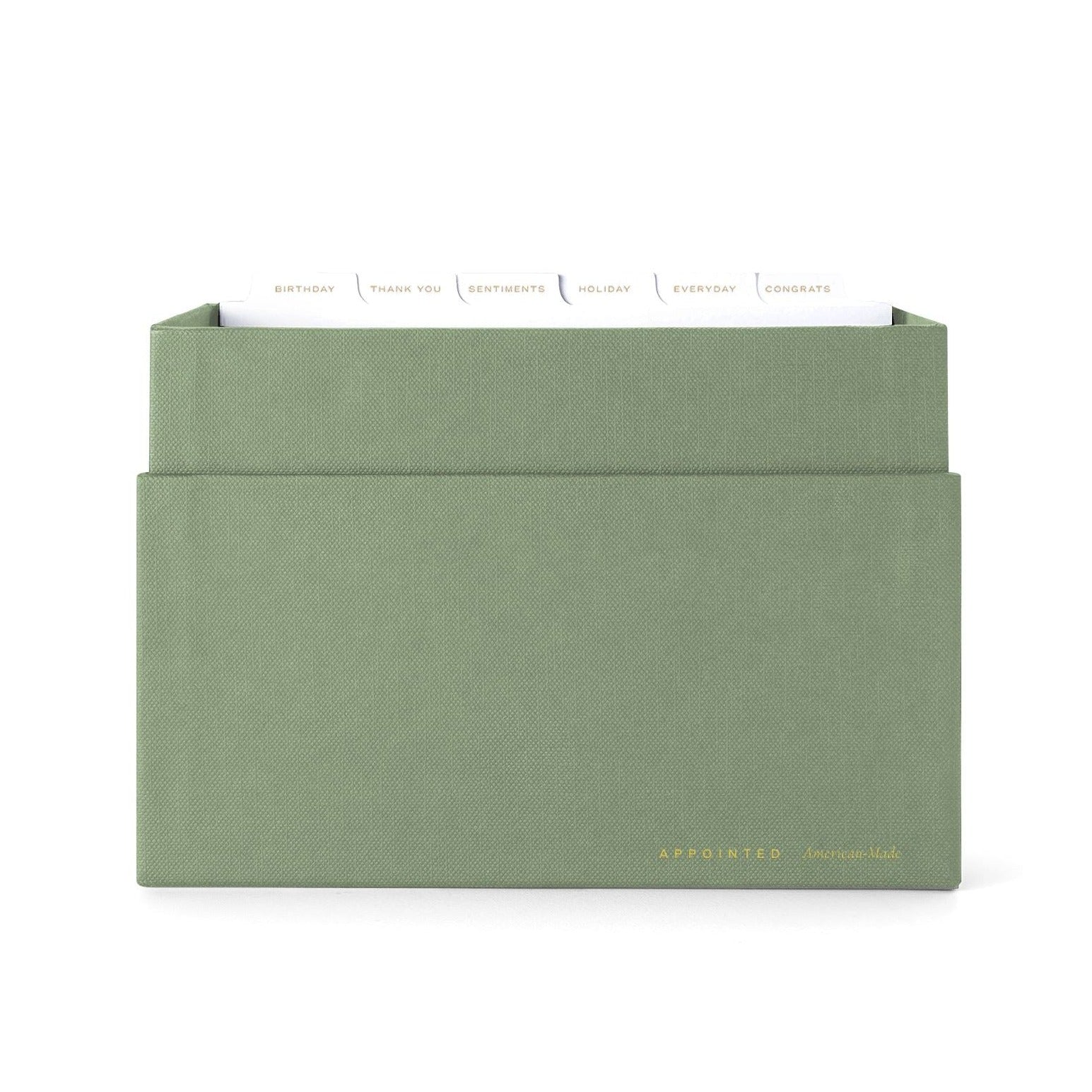 Card Keeper - Greeting Card Storage - Appointed Sage Green