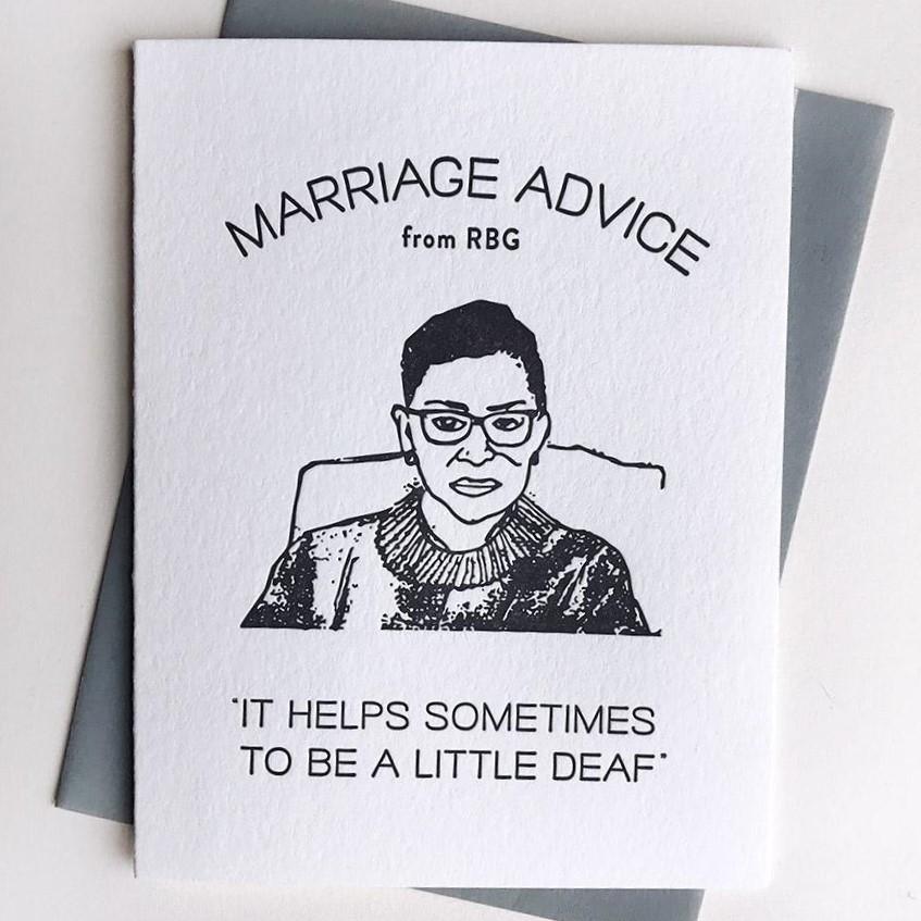 Card - Marriage Advice RBG - Gift & Gather