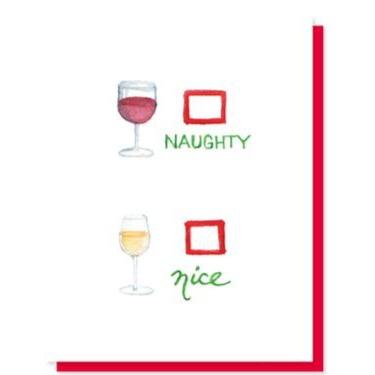 Card - Naughty Nice Wine - Gift & Gather