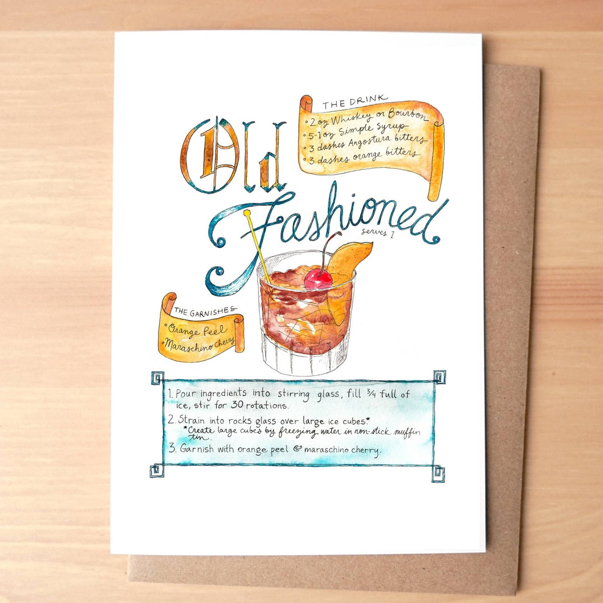 Card - Old Fashioned Cocktail - Gift & Gather