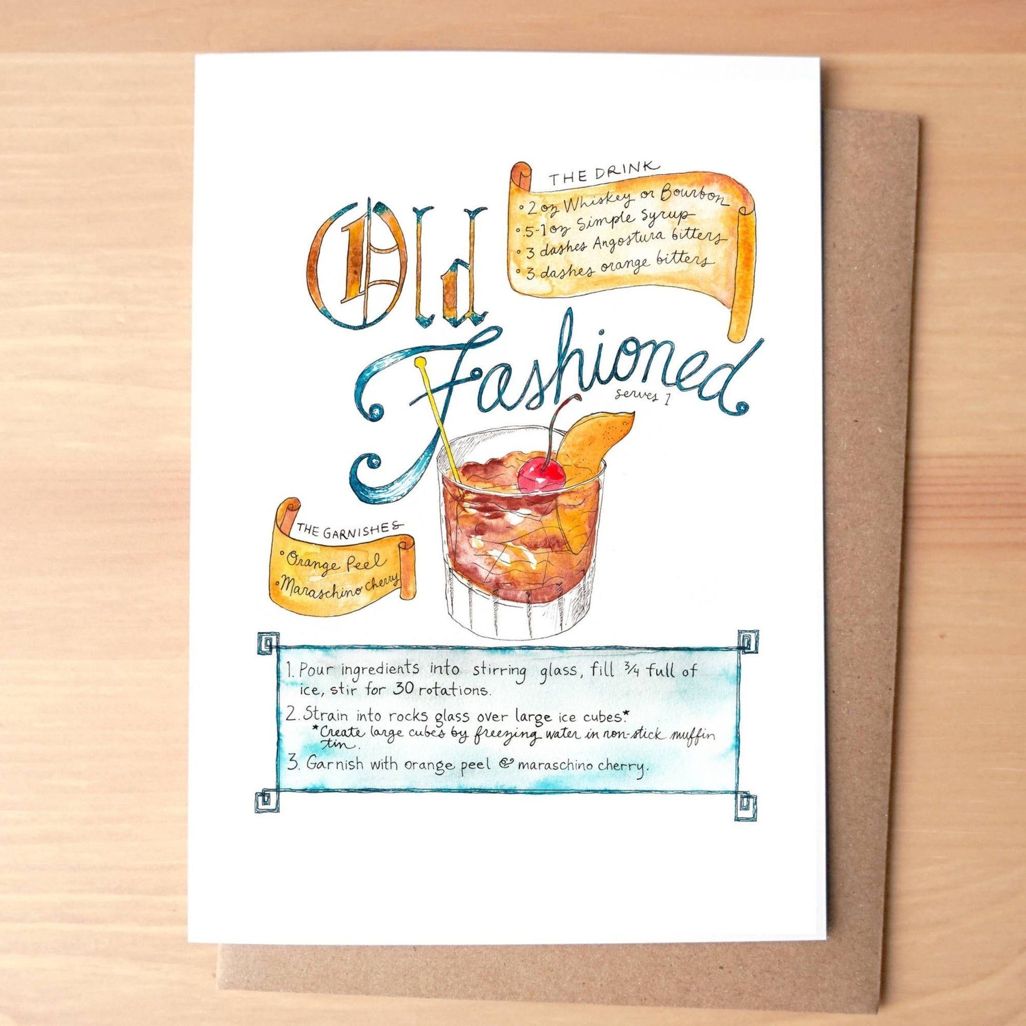 Card - Old Fashioned Cocktail - Gift & Gather