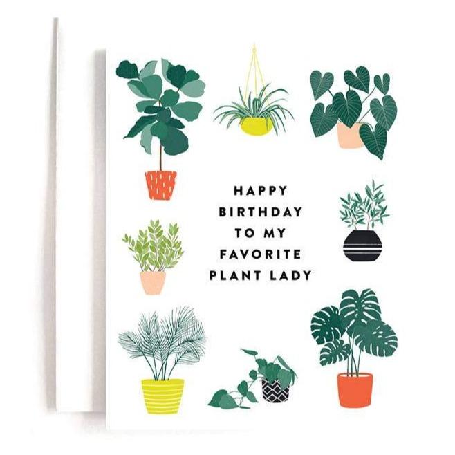 house plant birthday gift Card - Plant Lady Birthday