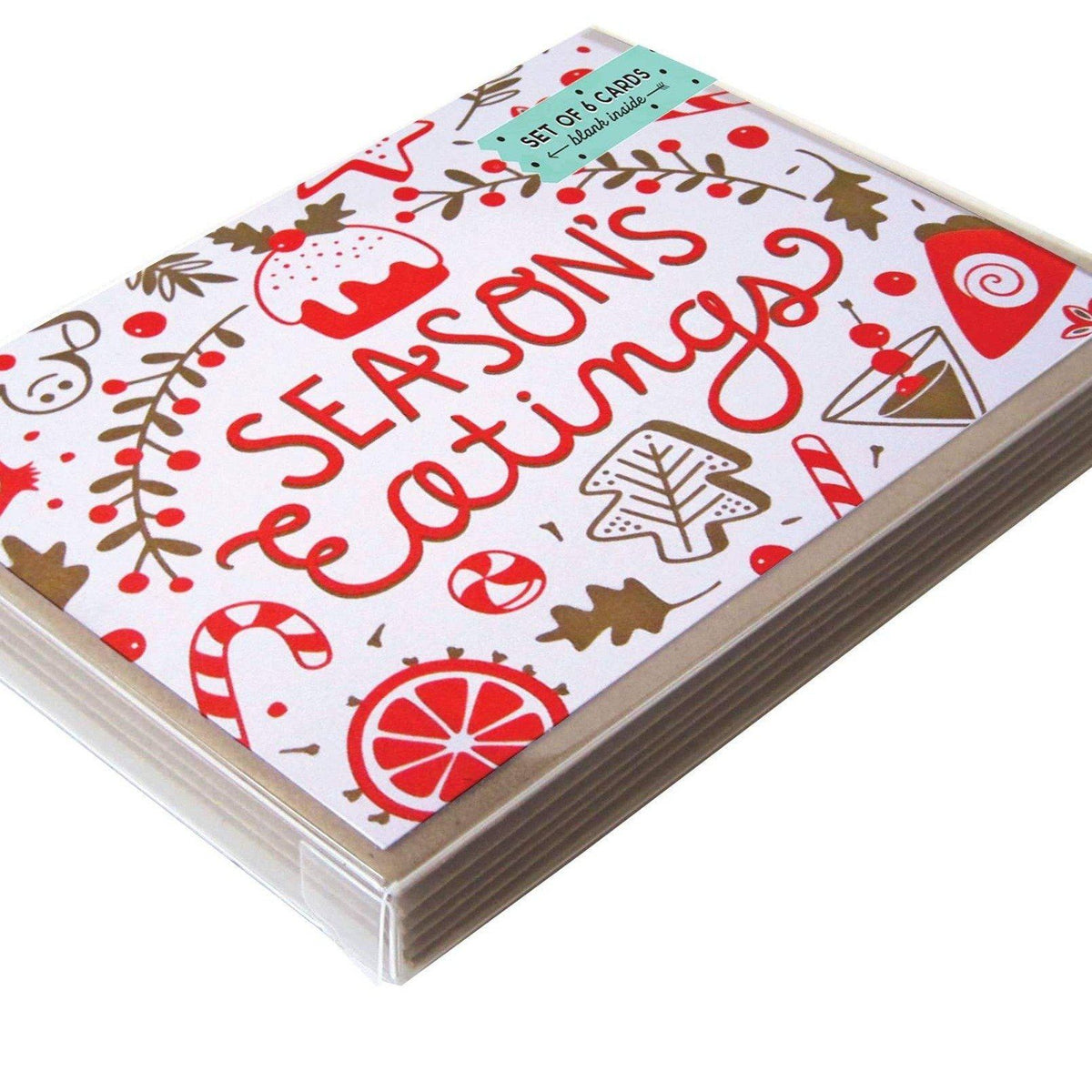 Card - Set of 6 - Season's Eatings - Gift & Gather