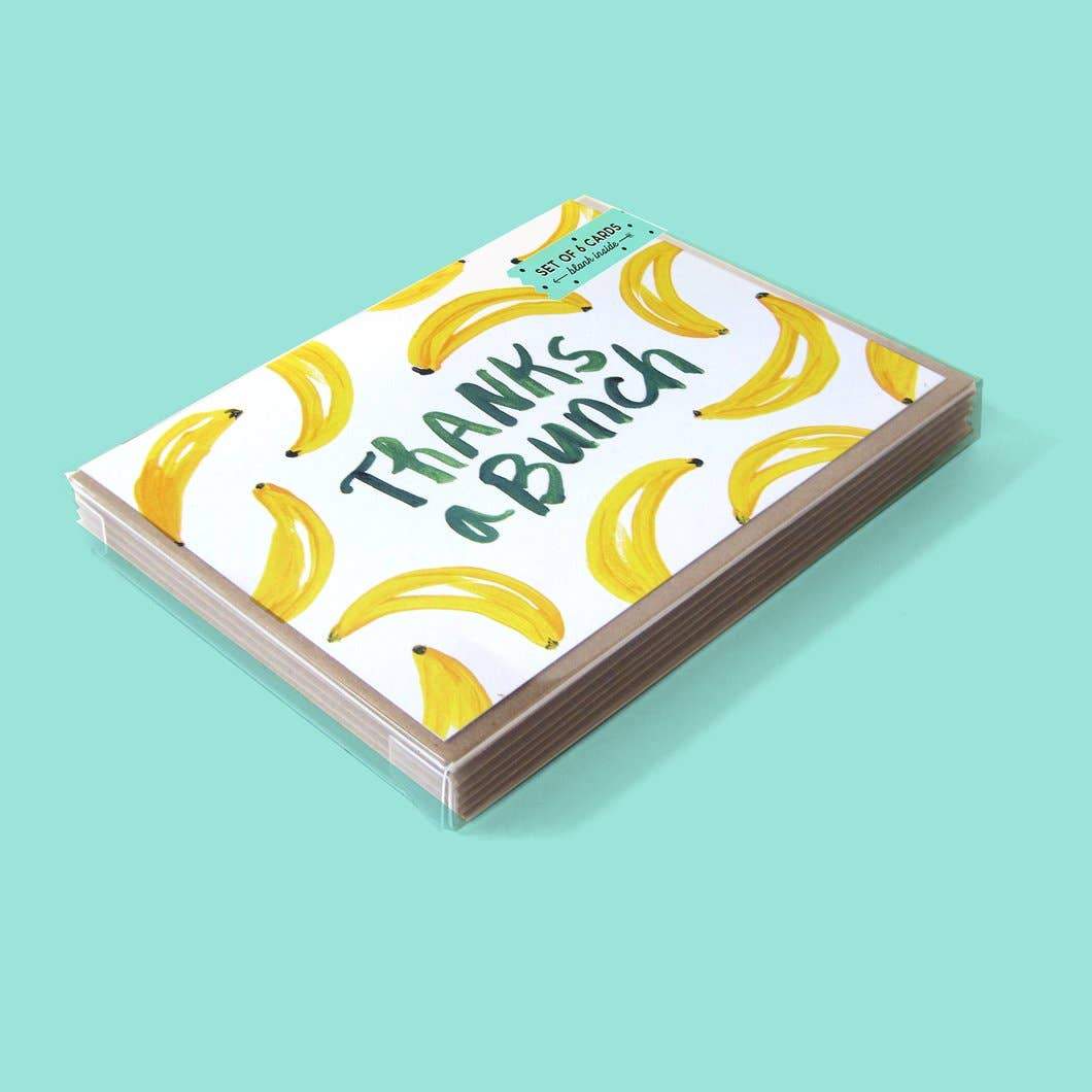 Card - Set of 8 - Thanks A Bunch Bananas - Gift & Gather