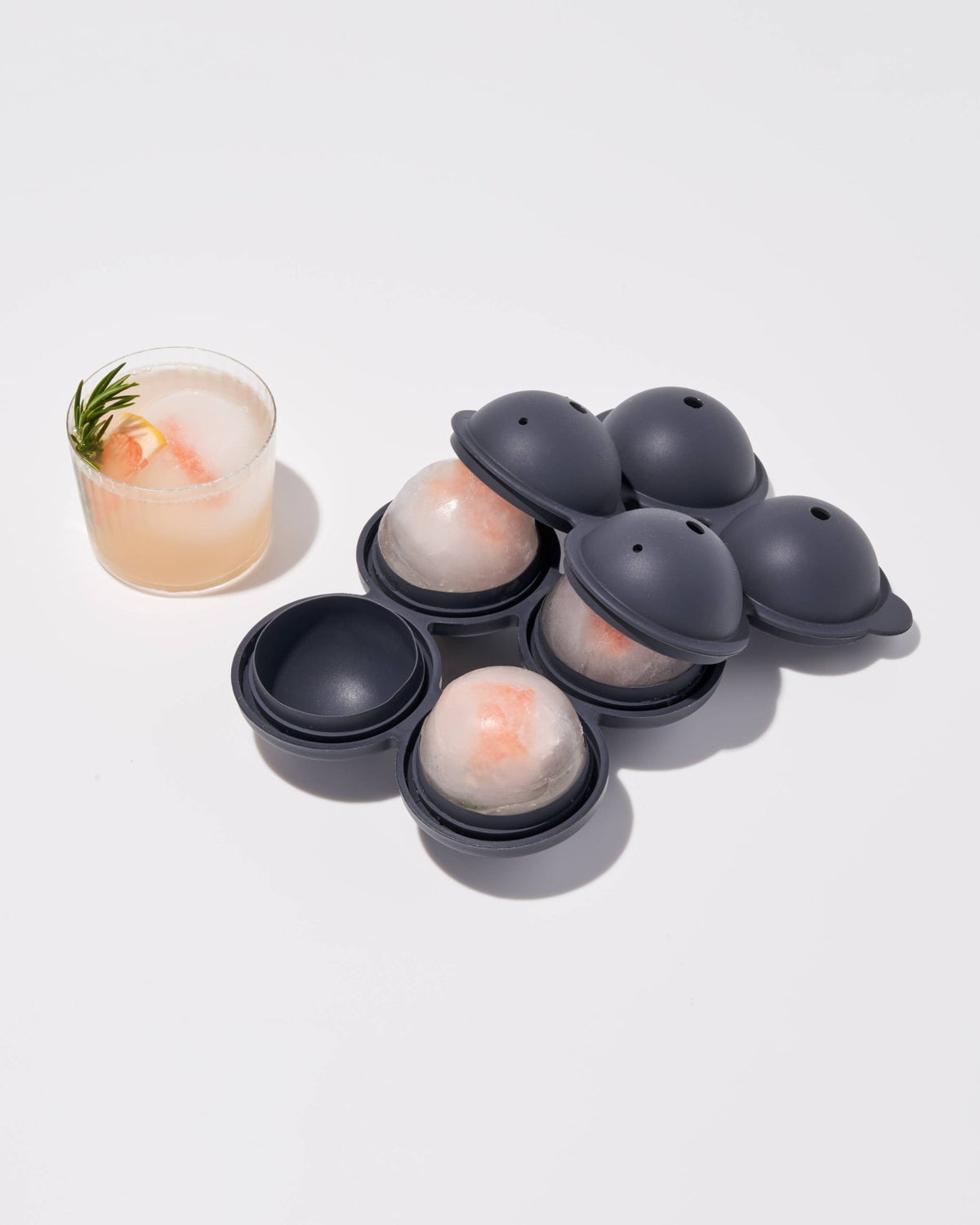 Cocktail Silicone Ice Tray - Sphere - Charcoal - Gift & Gather