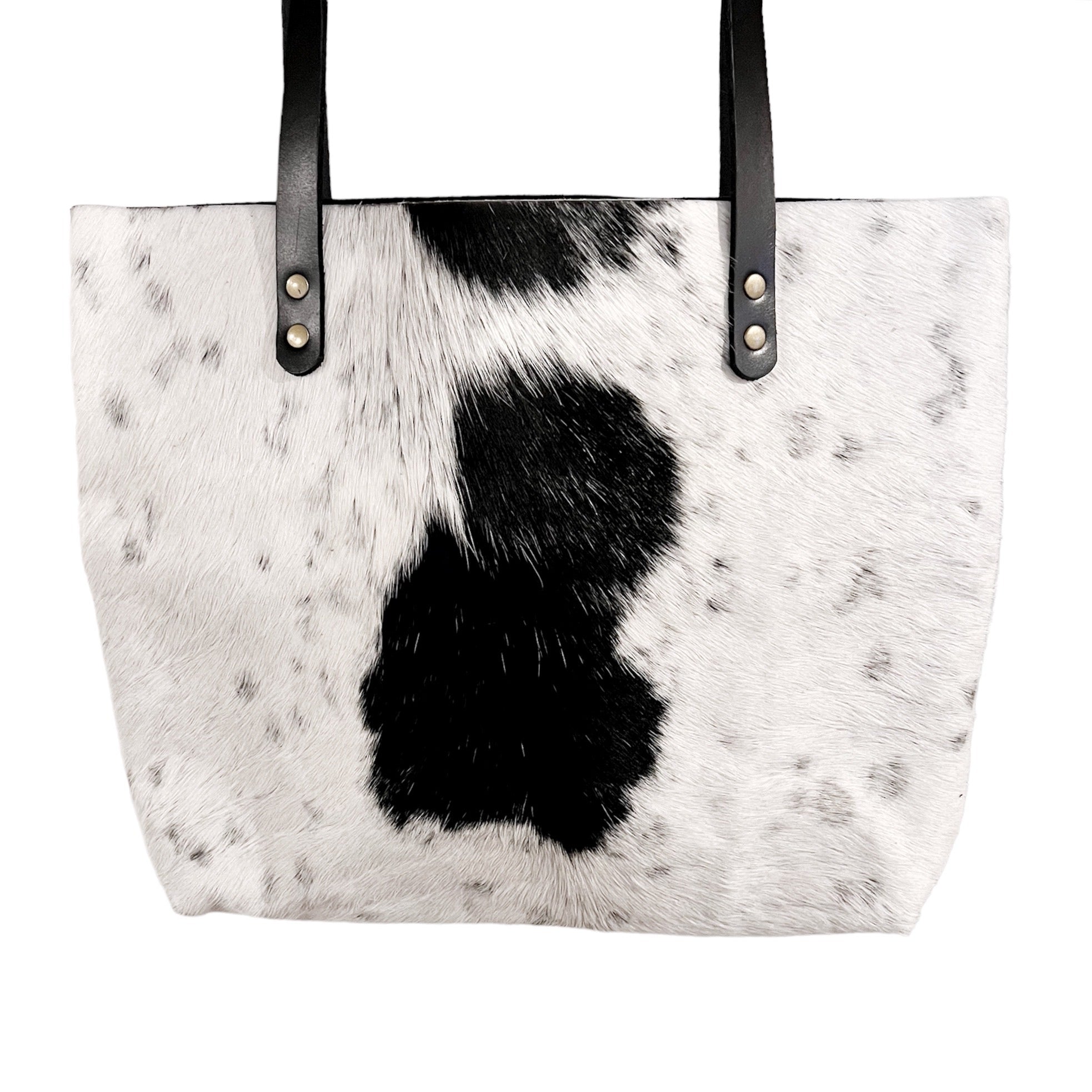 Cowhide Black and White Crossbody Purse Black and White Cow 