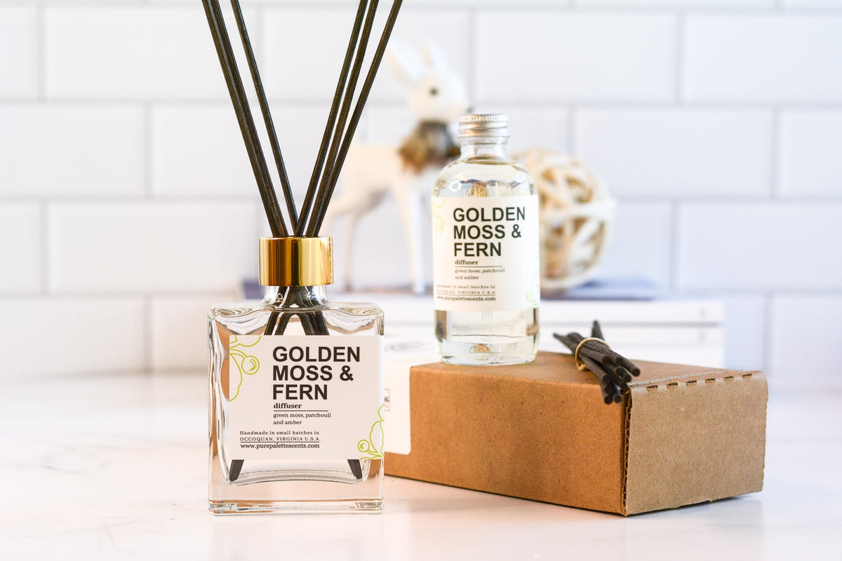 Diffuser - Golden Moss & Fern - Set - Gift & Gather