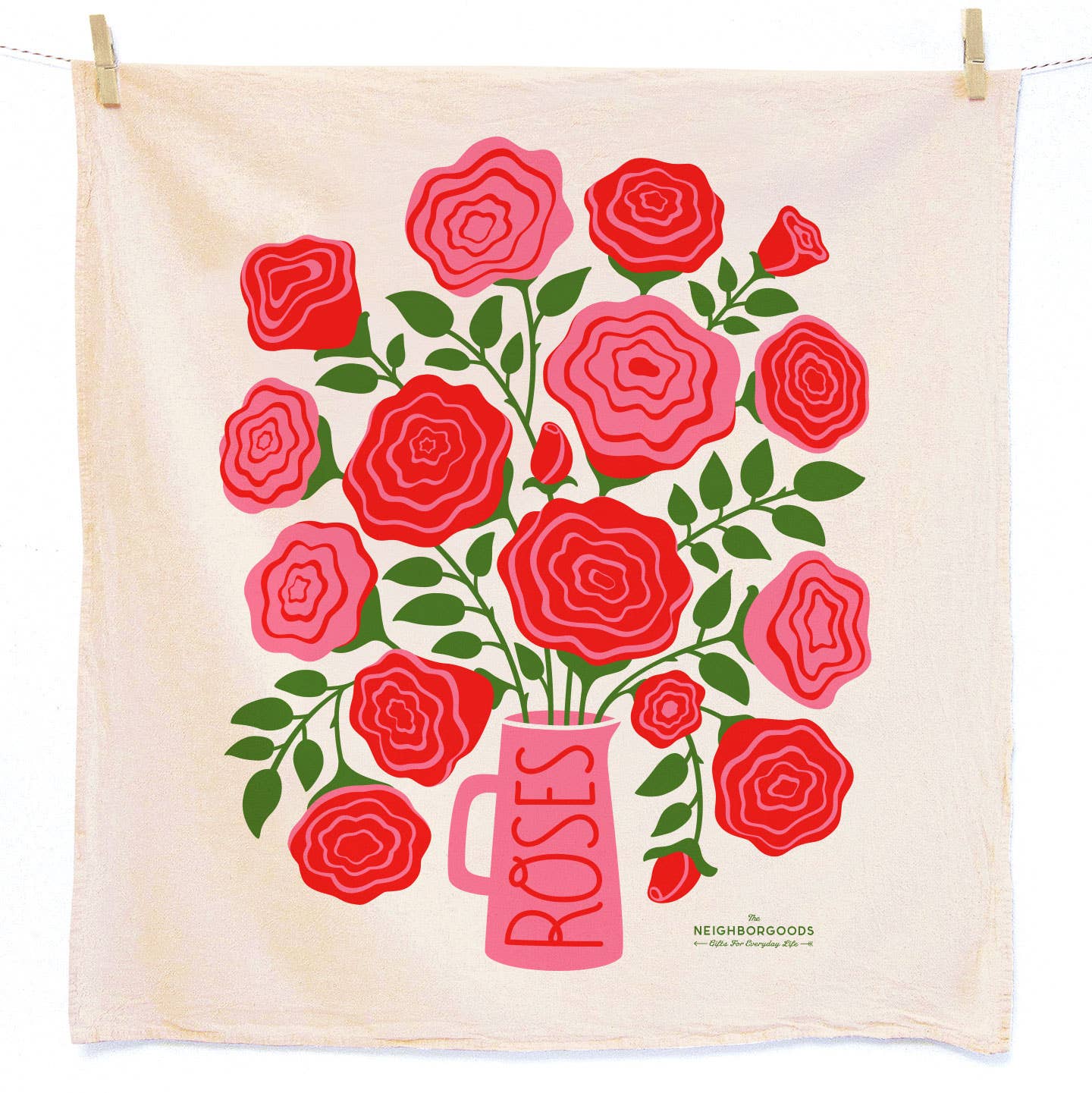 Dish Towel - Roses - Gift & Gather