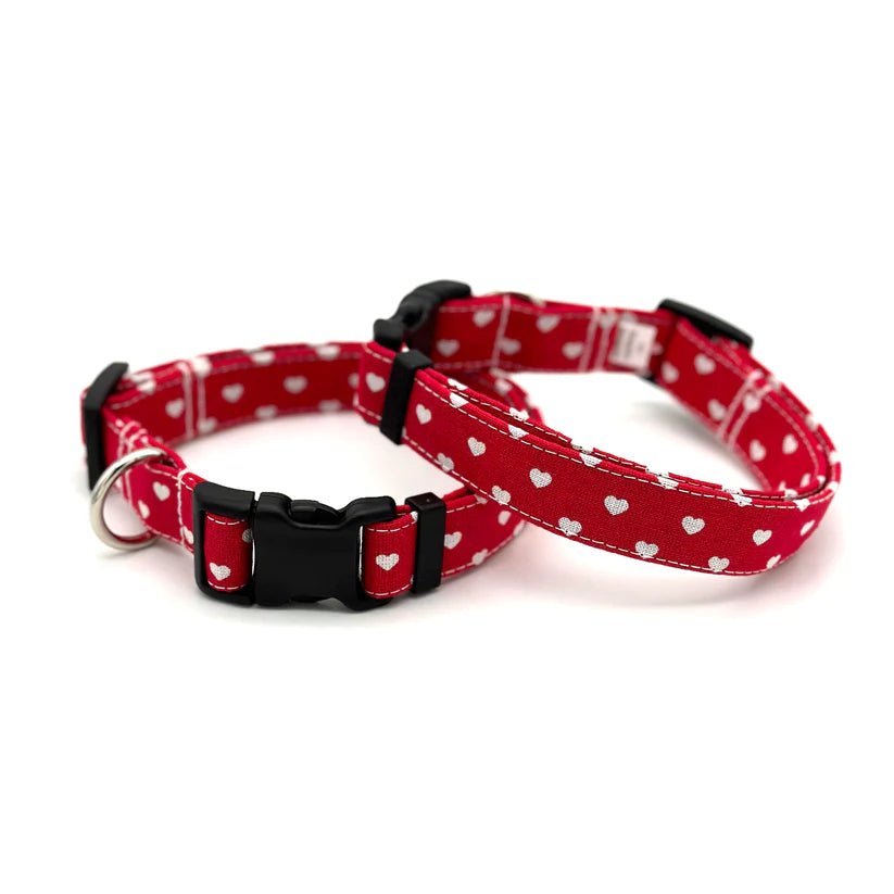 Dog Collar - Red Hearts - Gift & Gather