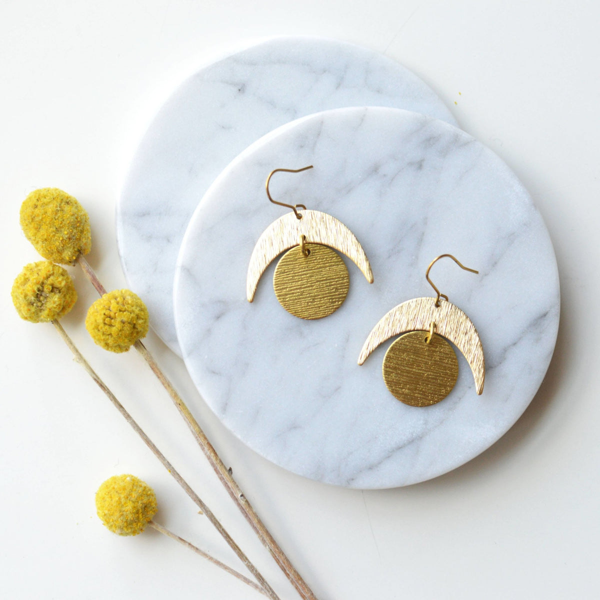 Earrings - Crested Moon - Gift & Gather