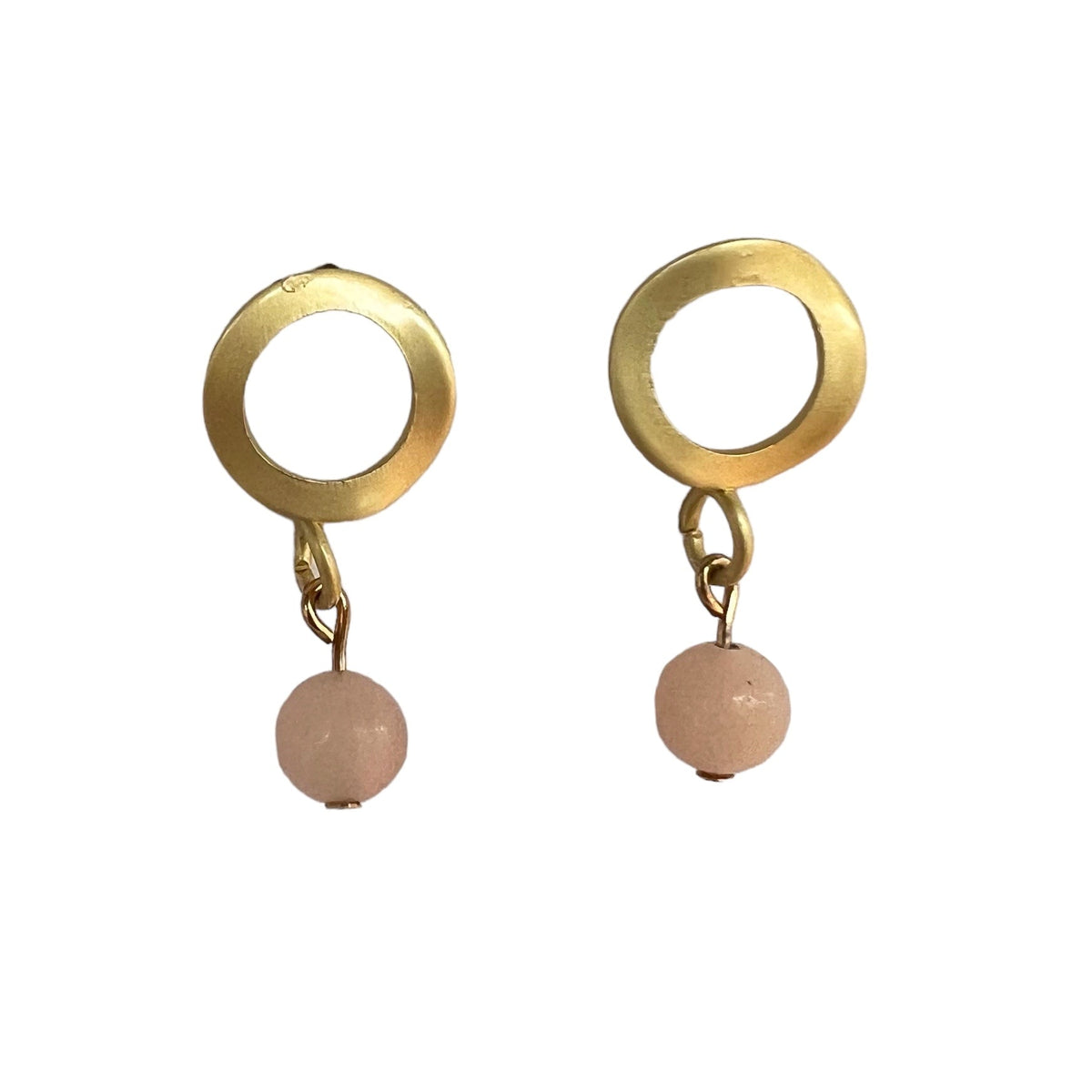 Earrings - Hoop Stud With Opal - Gift & Gather