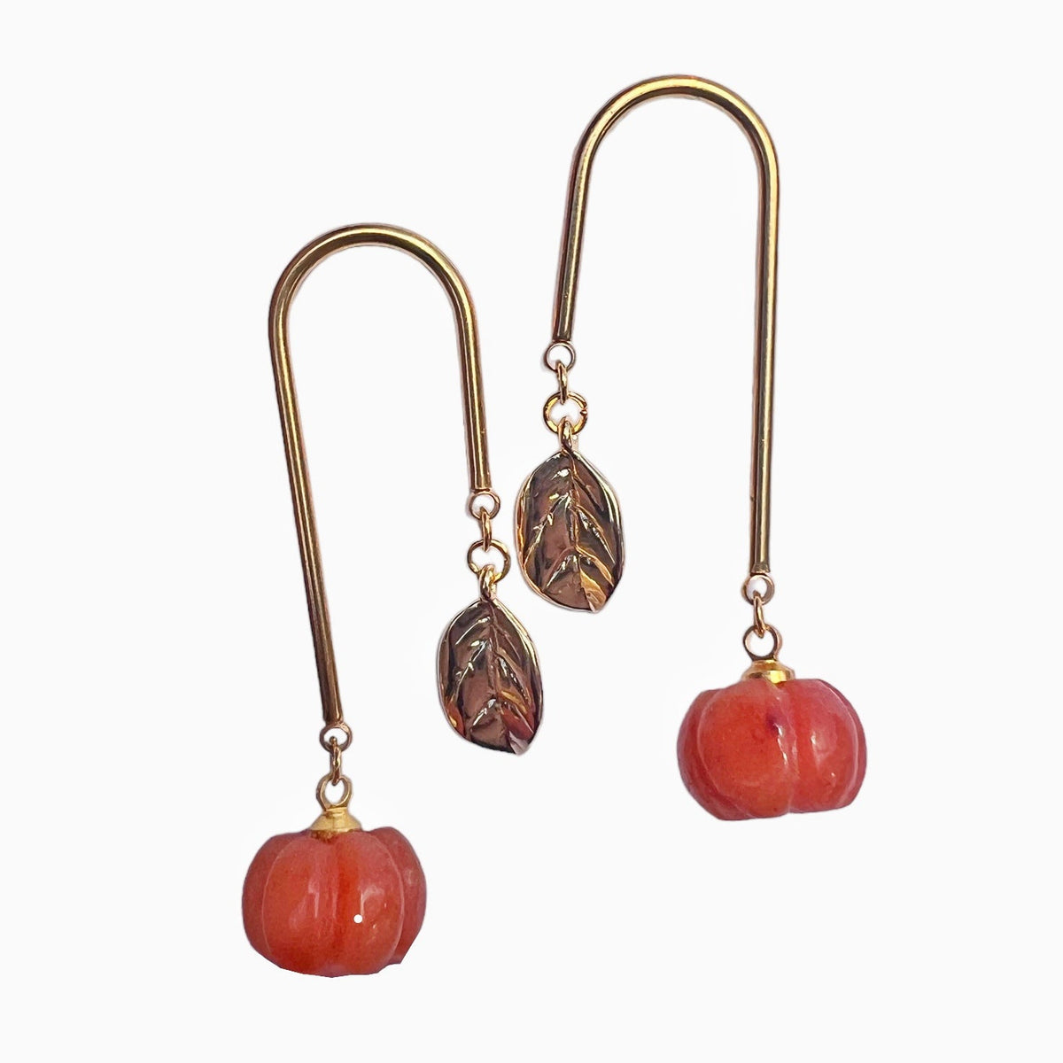 Earrings - Pumpkin & Leaf - Gift & Gather