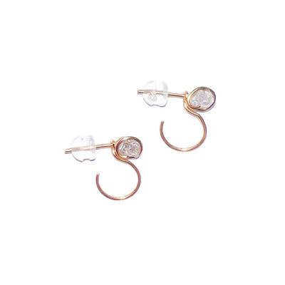 Earrings - Quartz Crystal Huggies - Gift & Gather