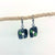 Earrings - Reversible - Black Horseshoe With Green Flowers - Gift & Gather
